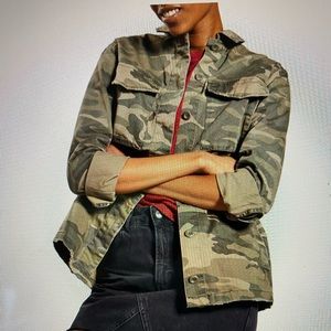 TOPSHOP Camo Utility Jacket - Size US 4